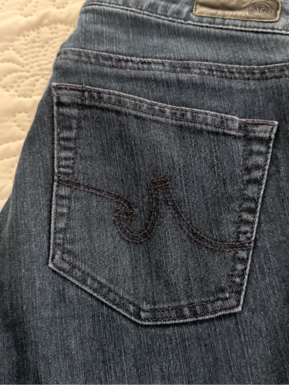 Ag Adriano Goldschmied Straight Leg Jeans in Dark Gray Wash